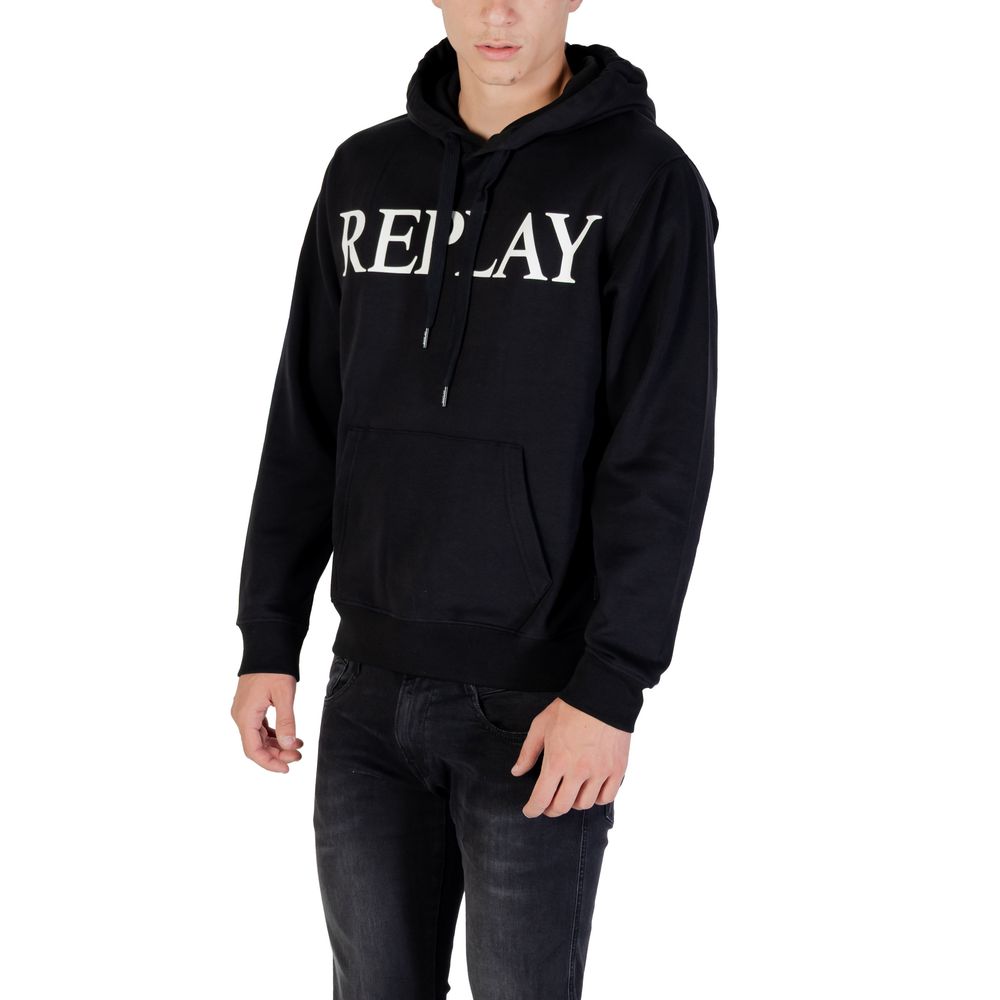 Black Cotton Hoodie