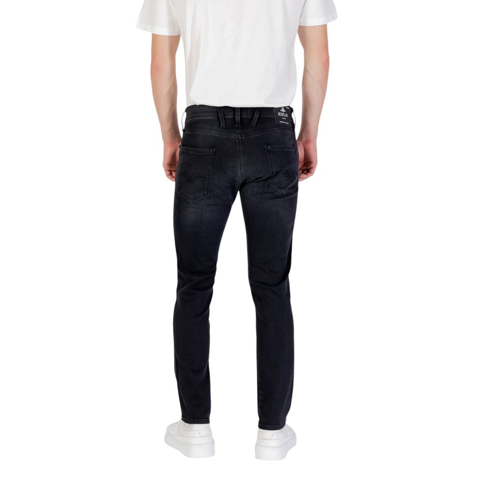 Black Cotton Skinny Jeans