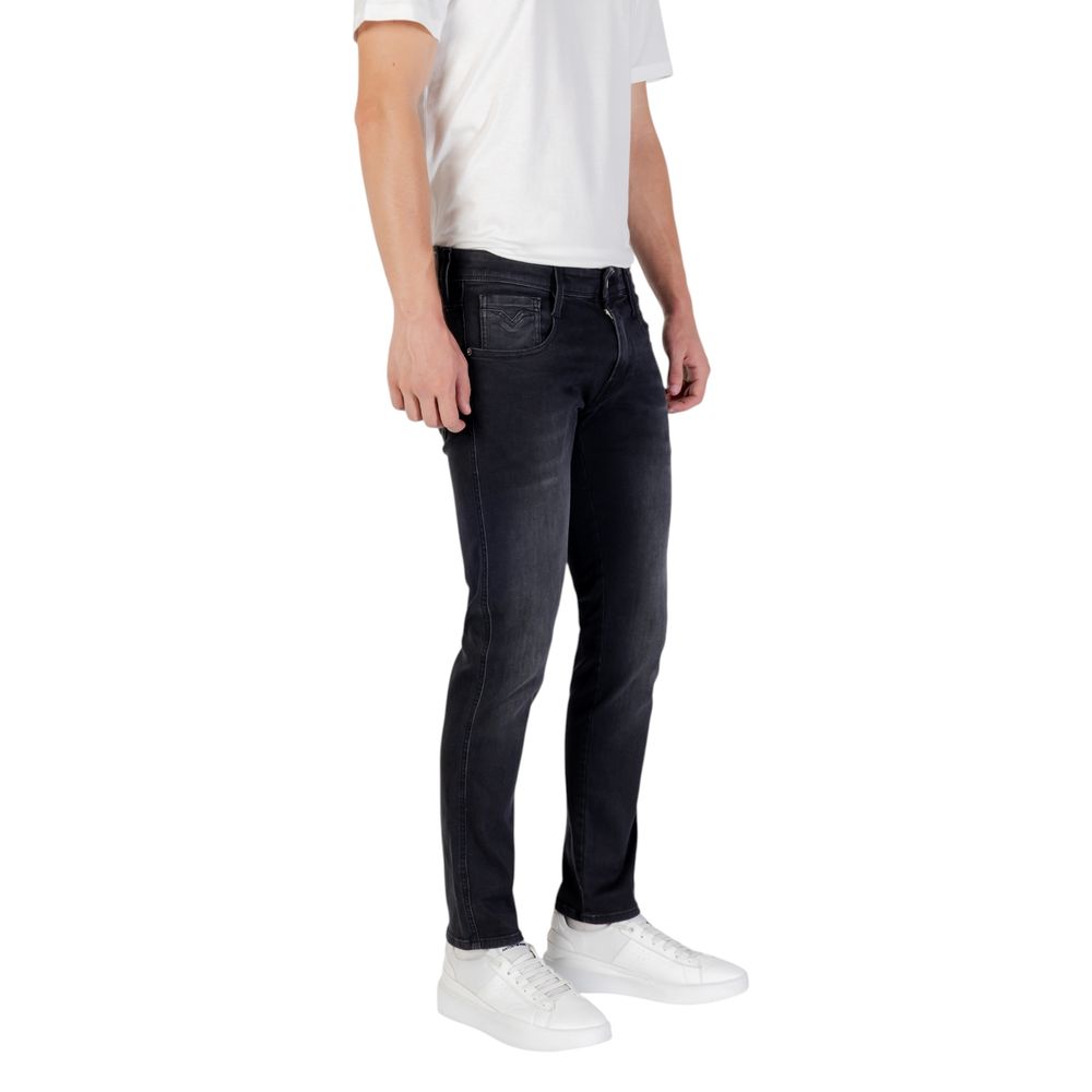 Black Cotton Skinny Jeans