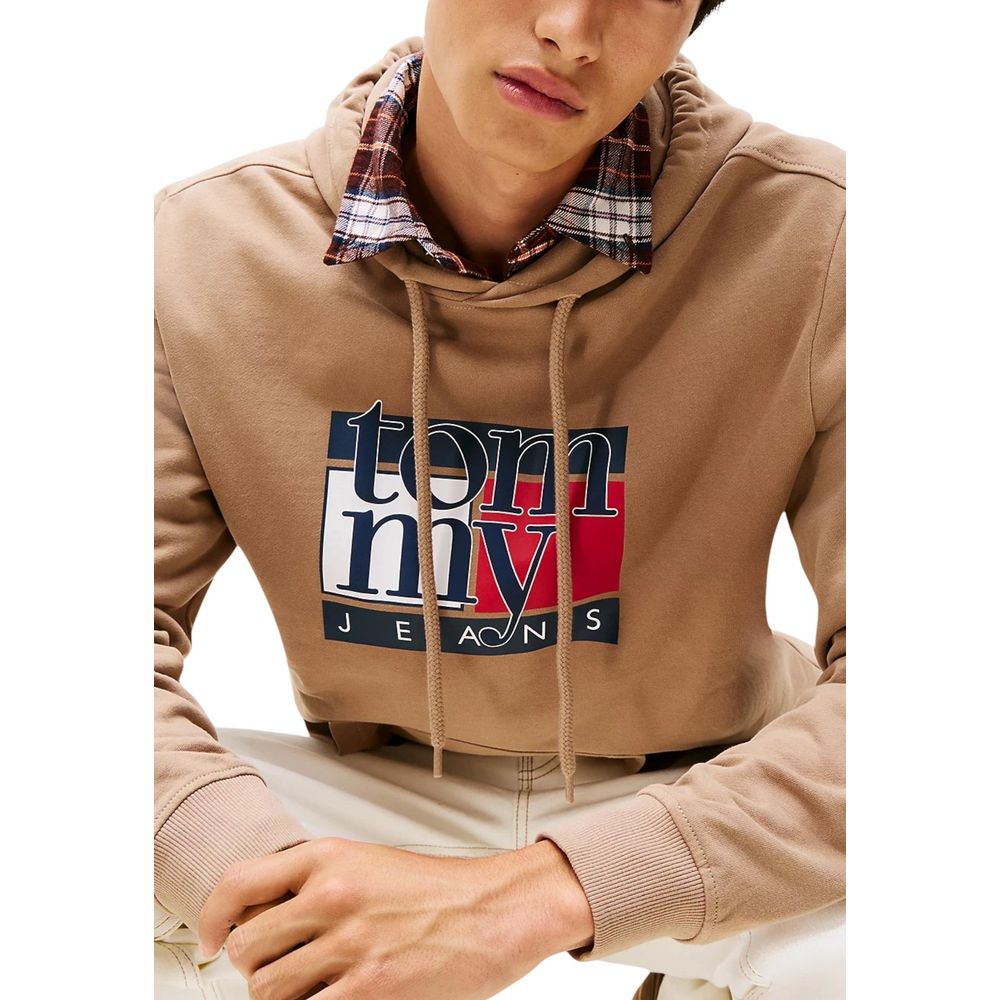 Beige Recycled Cotton Hoodie