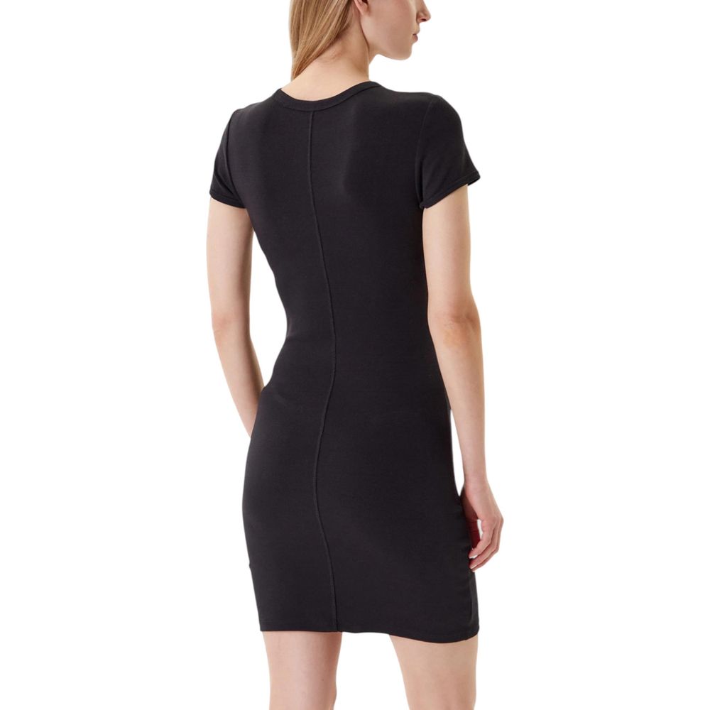 Black Cotton Midi Dress