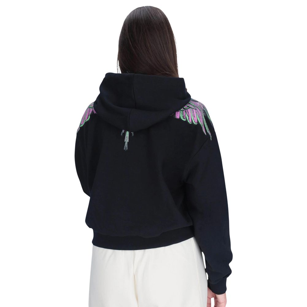 Black Cotton Hoodie