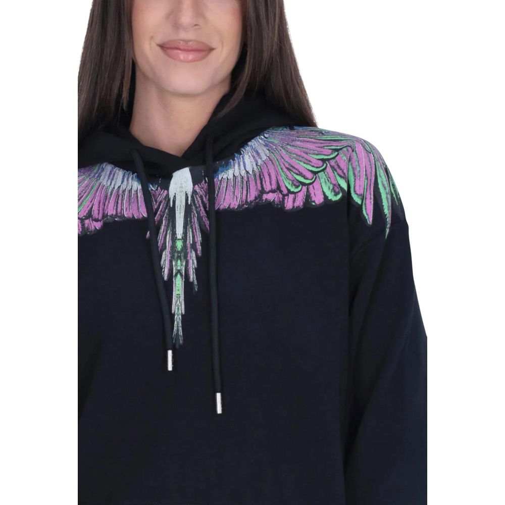 Black Cotton Hoodie