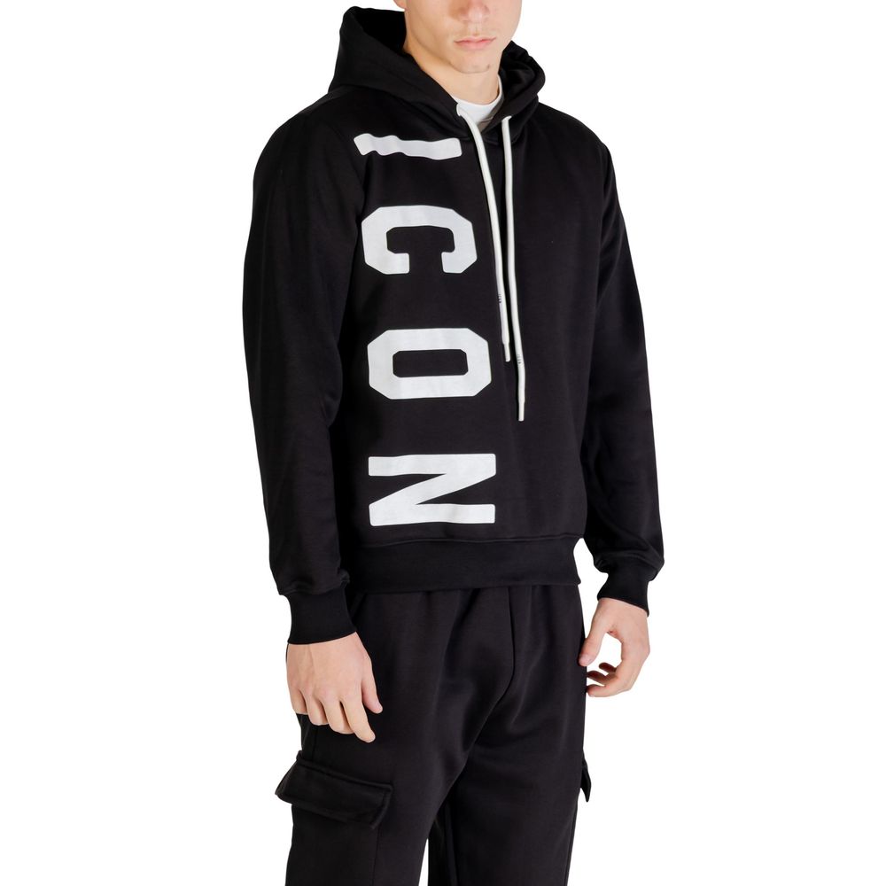 Black Cotton Hoodie