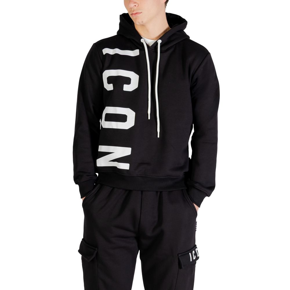 Black Cotton Hoodie