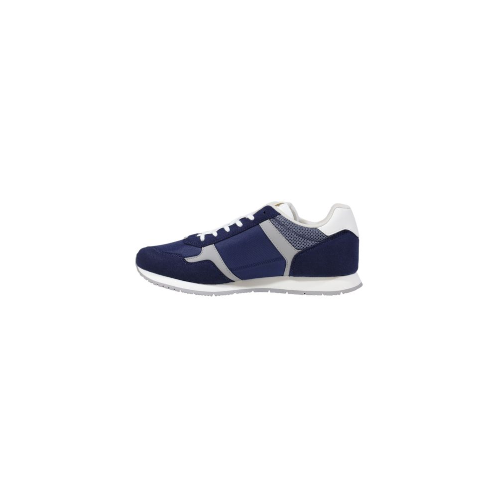 Blue Polyester Sneakers
