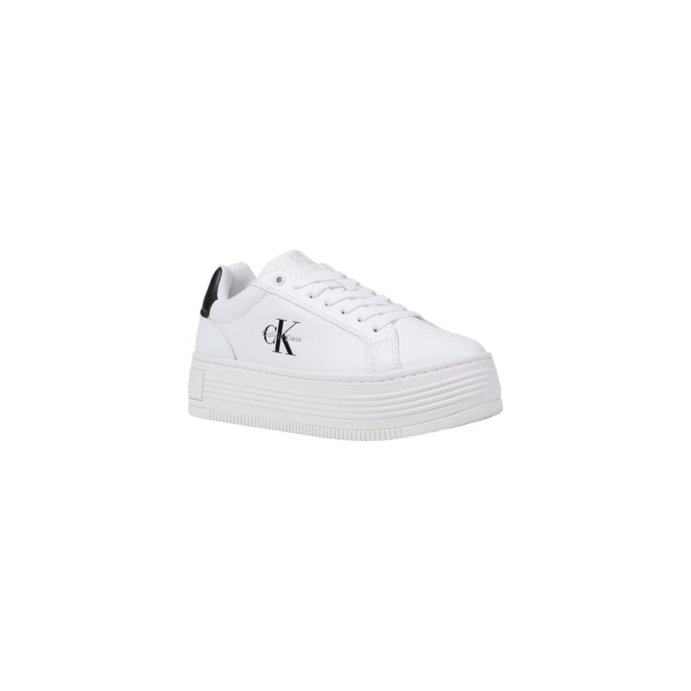 White Leather Low Top Sneakers