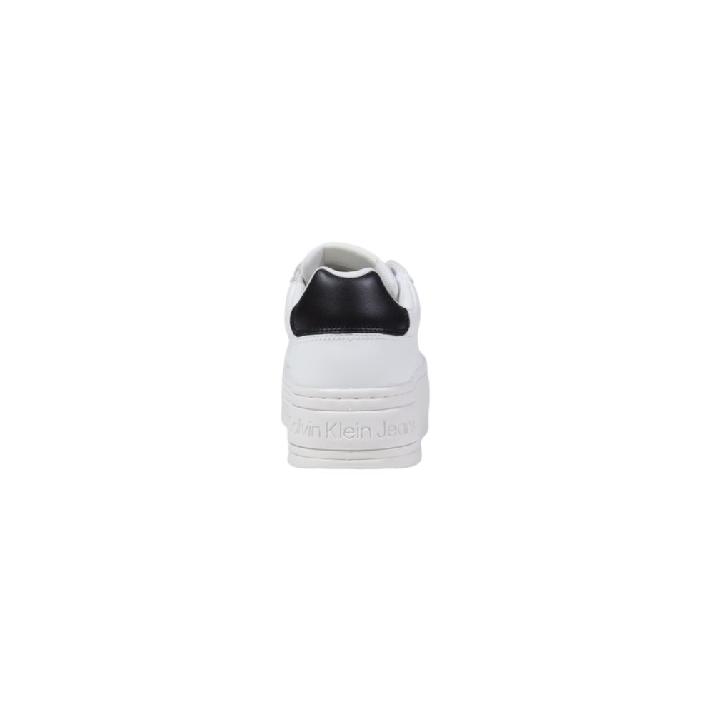 White Leather Low Top Sneakers