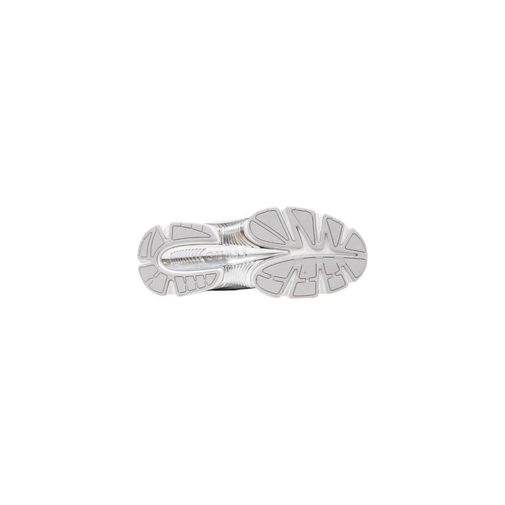 White Polyester Chunky Sneakers