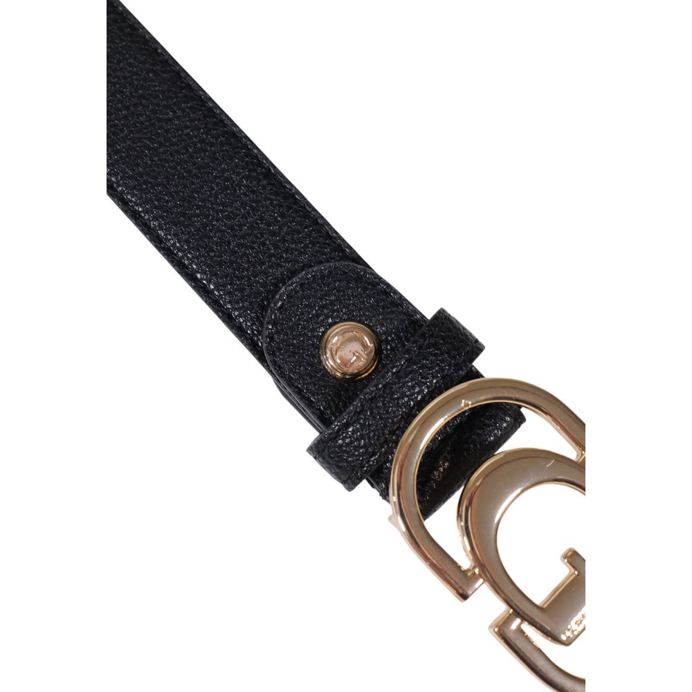 Black Polyester Thin Belt