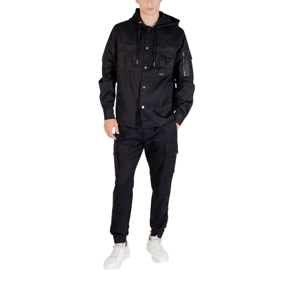 Black Viscose Casual Pants