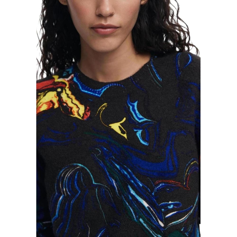 Black Marabou Sweatshirt
