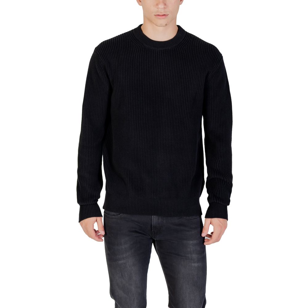 Black Cotton Sweatshirt
