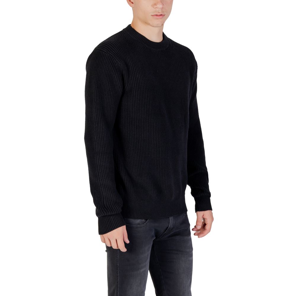 Black Cotton Sweatshirt