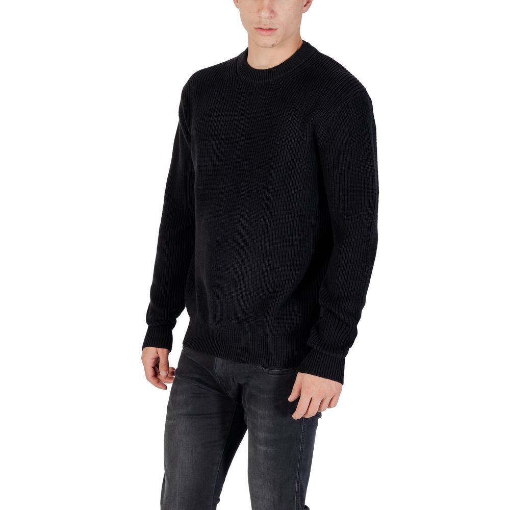 Black Cotton Sweatshirt