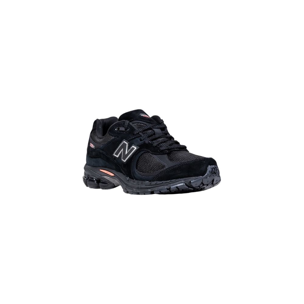 Black Suede Leather Athletic Sneakers