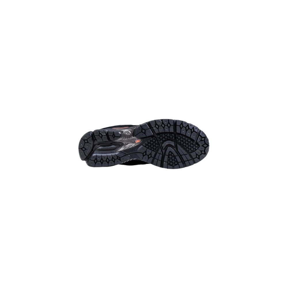 Black Suede Leather Athletic Sneakers
