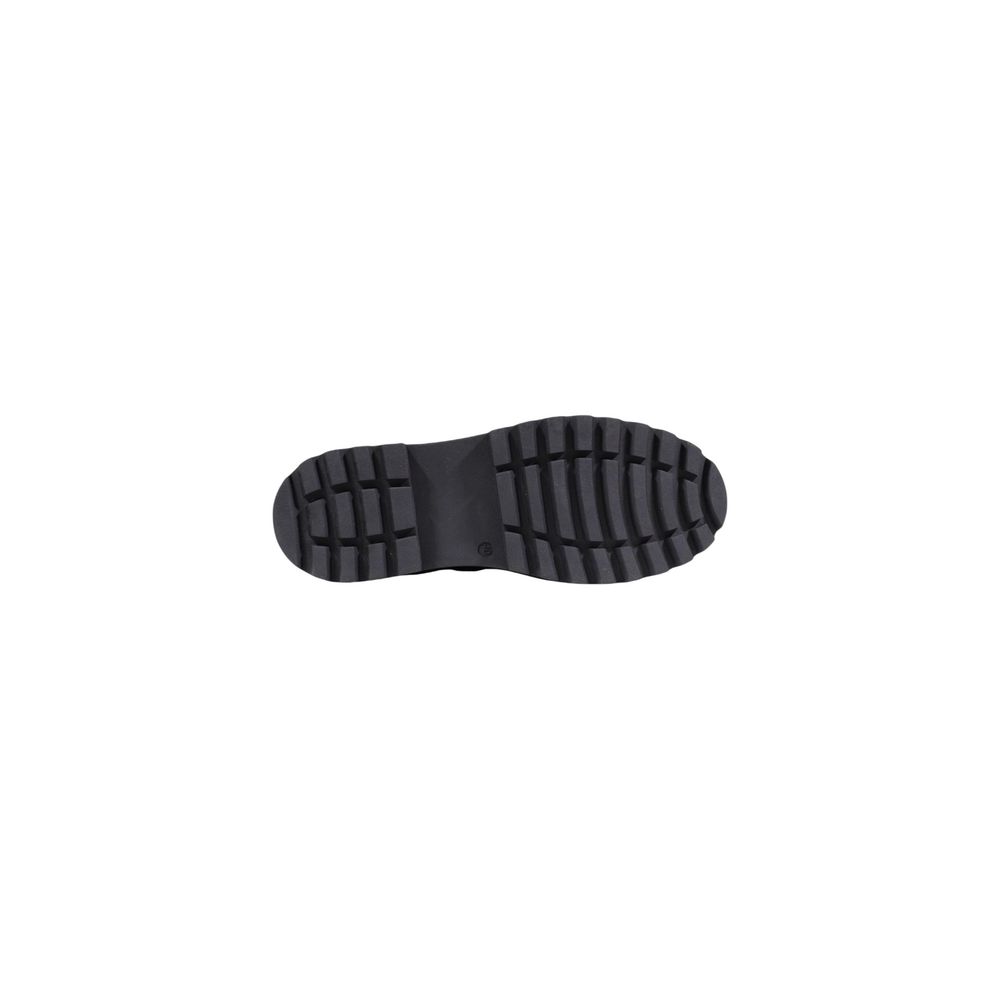 Black Polyethylene Lace-Up Boots