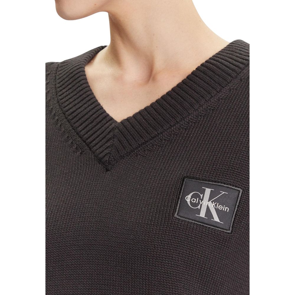 Black Cotton Sweatshirt