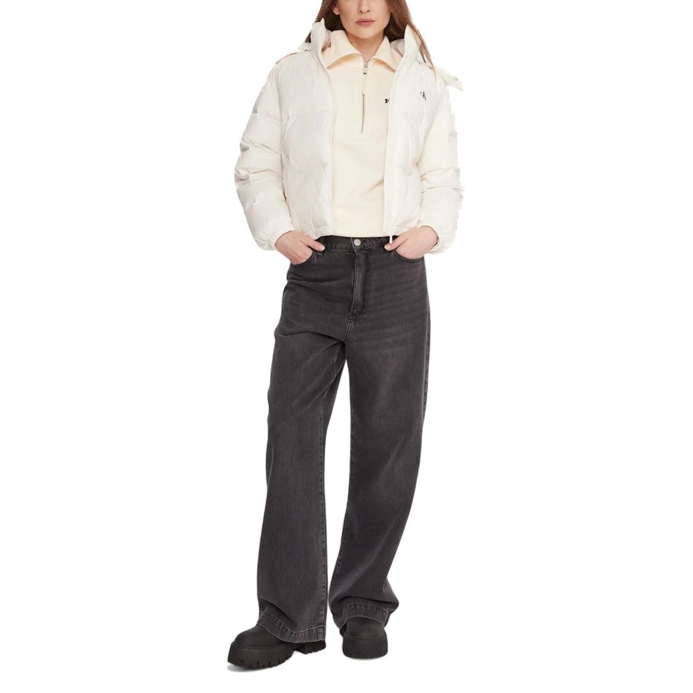Cream Polyamide Coat