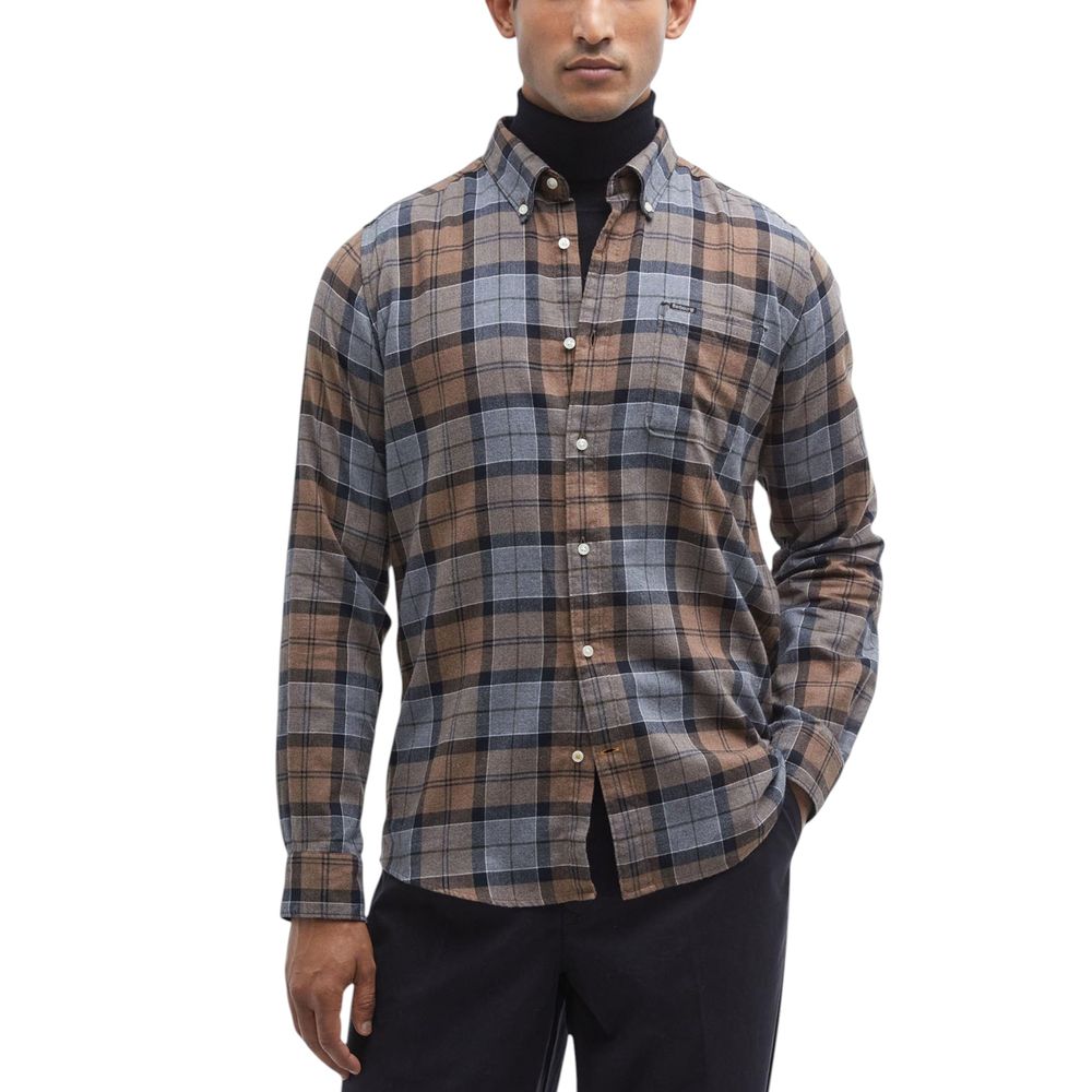 Beige Cotton Pattern Shirt
