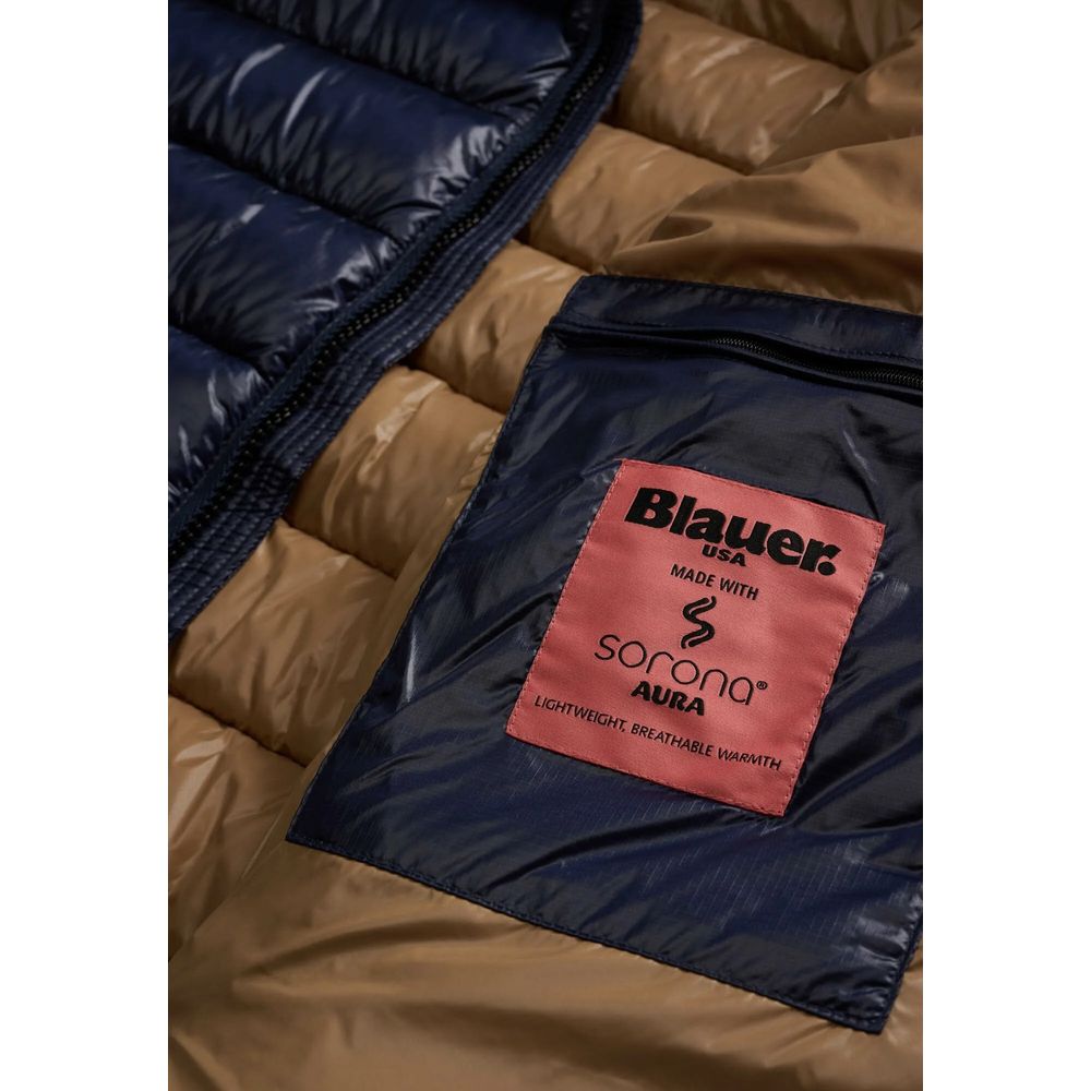 Blue Polyester Coat