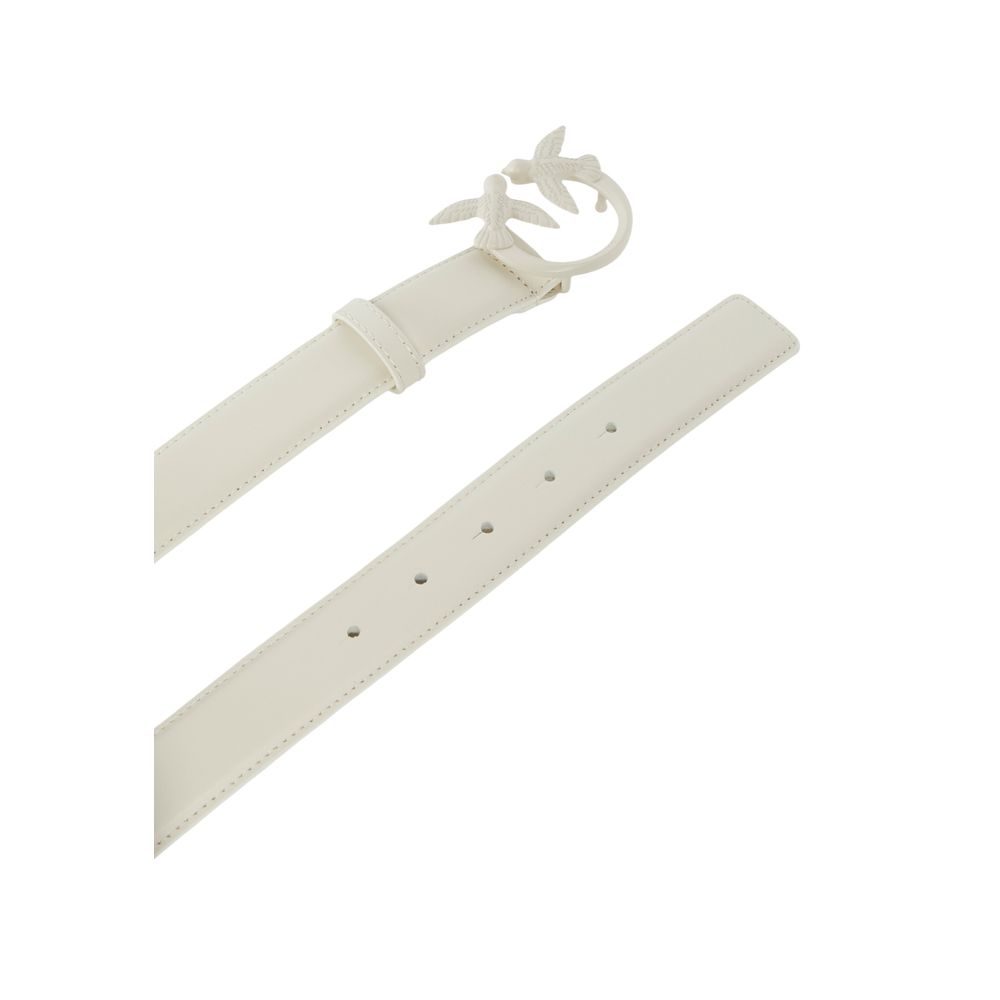 White Leather Regular Belt