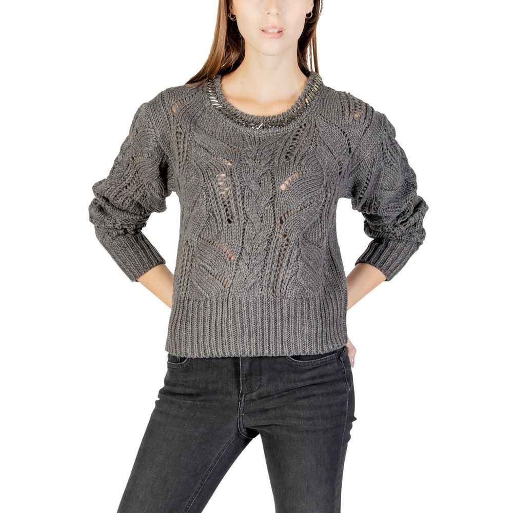 Gray Marabou Sweatshirt