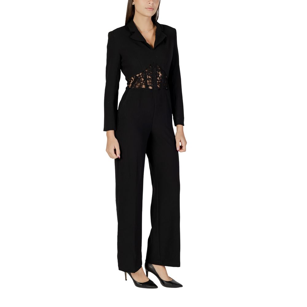 Black Polyester Rompers