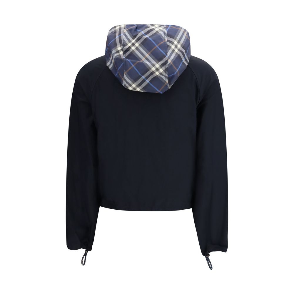 Blue Polyamide Full-Length Jacket