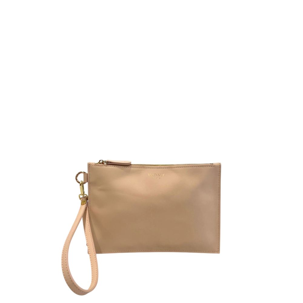Pink Polyurethane Women Clutch
