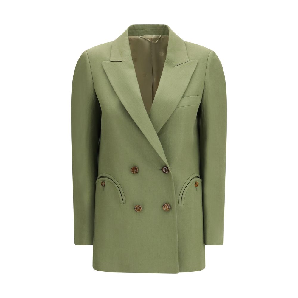 Bicolor Linen Blazer