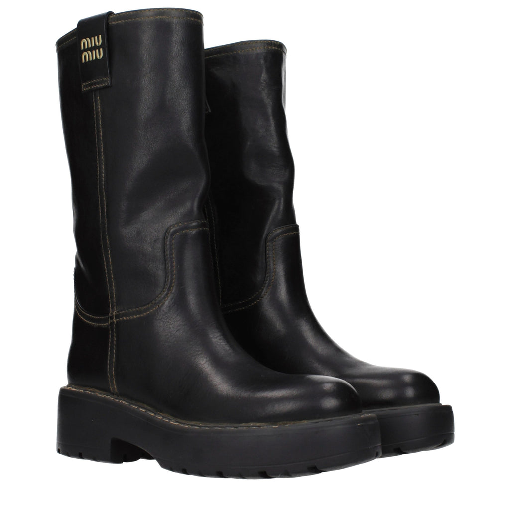 Black Leather Boots