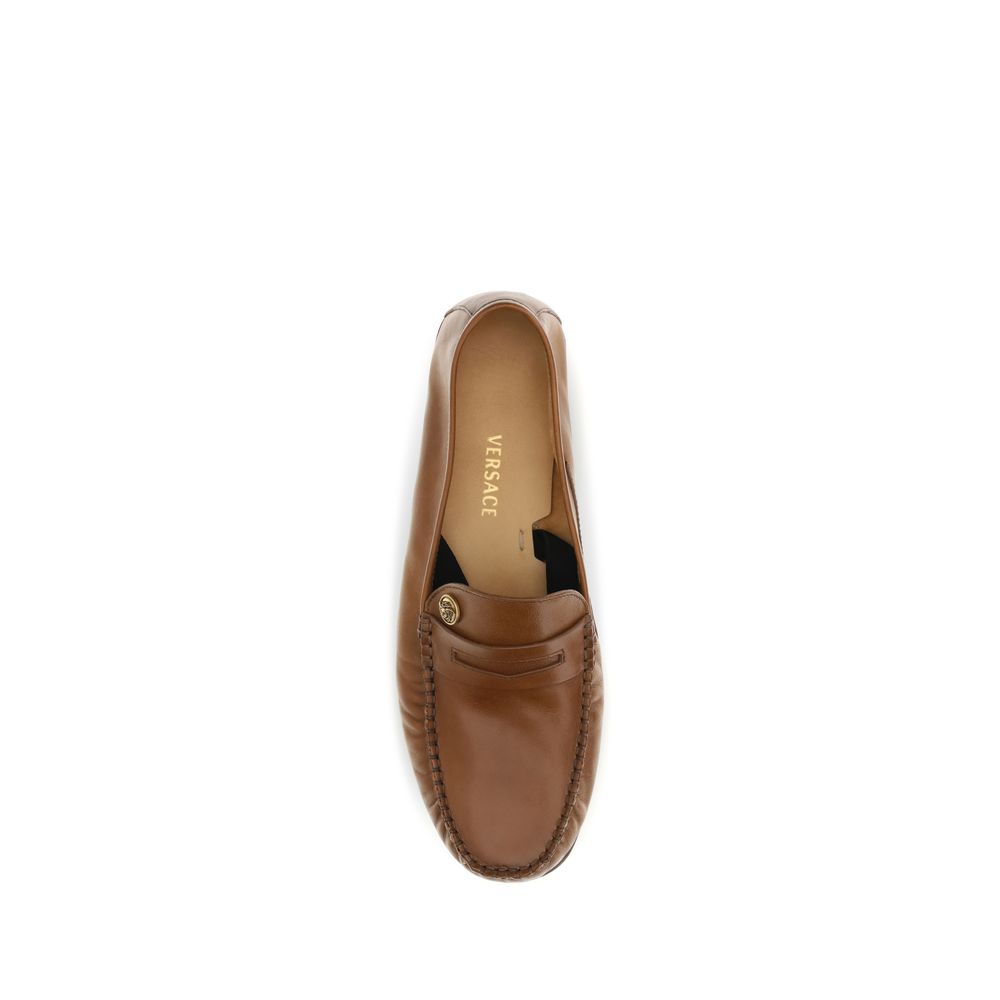 Brown Calf Leather Bos Taurus Slip-On Loafers