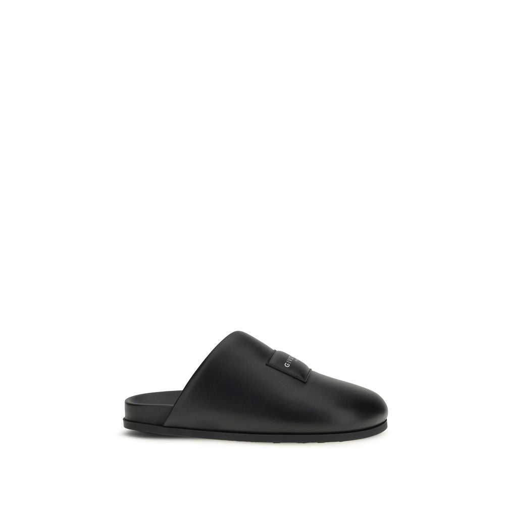 Black Calf Leather Bos Taurus Mules