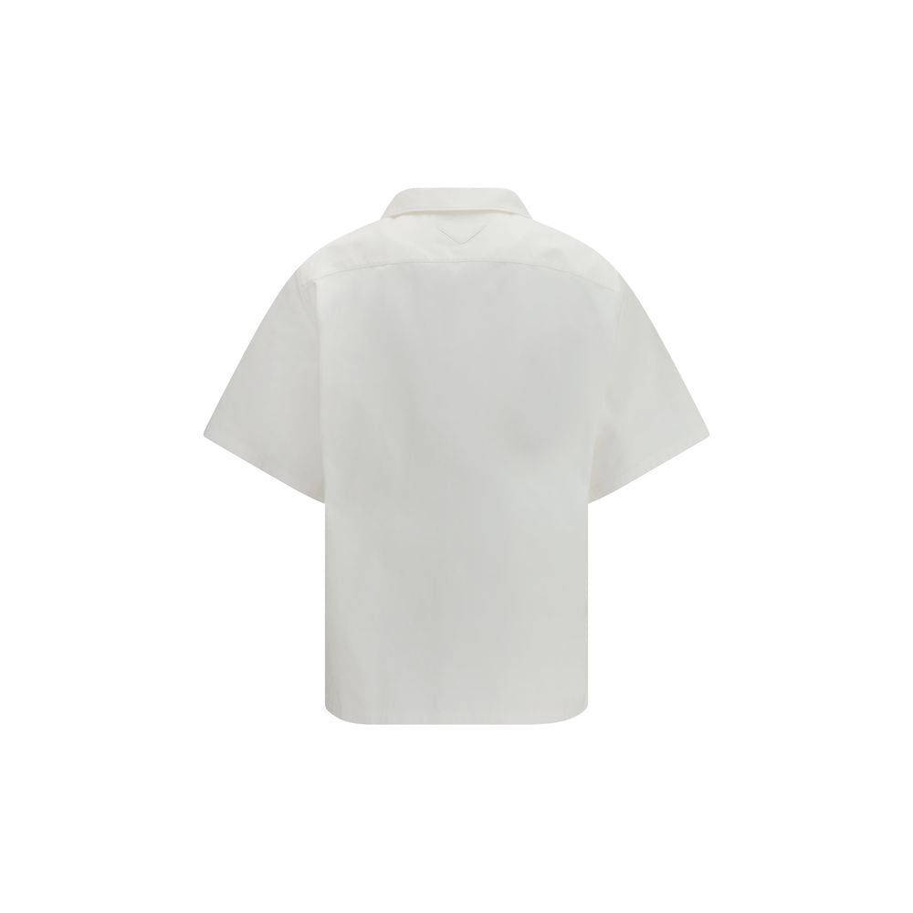 White Cotton Pattern Shirt