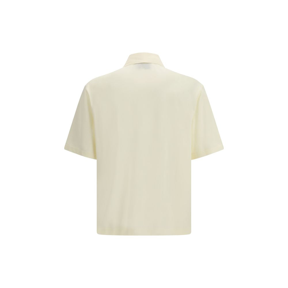 Beige Cotton Polo Shirt