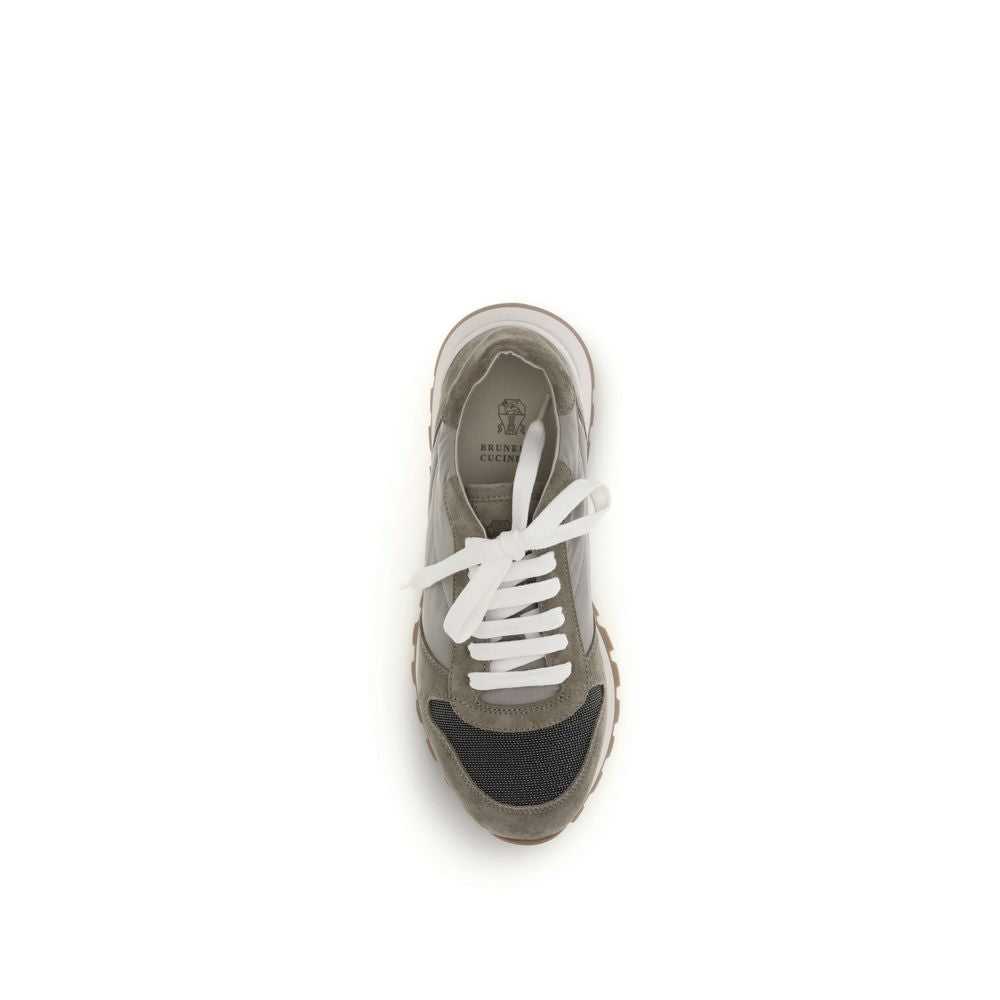 Bicolor Calf Leather Bos Taurus Athletic Sneakers