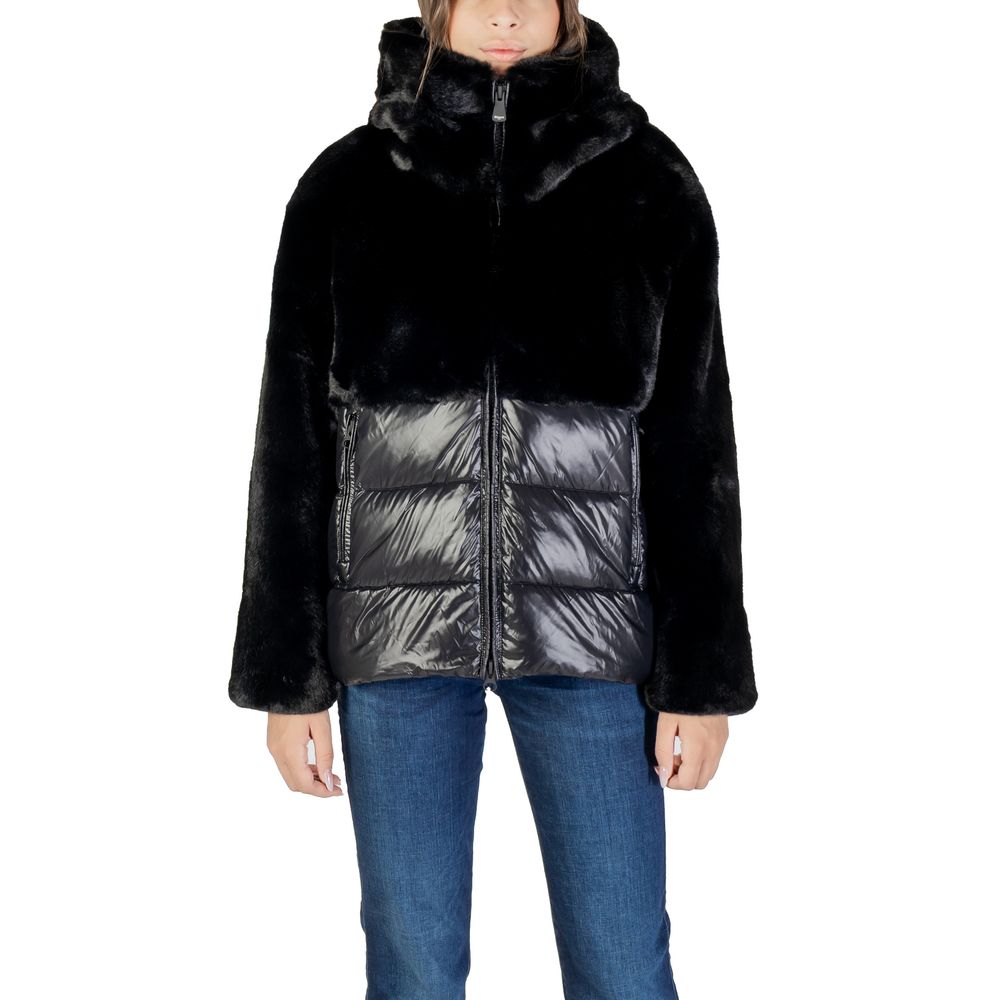 Black Polyester Coat