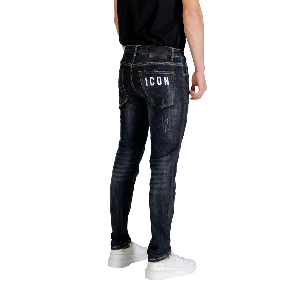 Blue Cotton Skinny Jeans