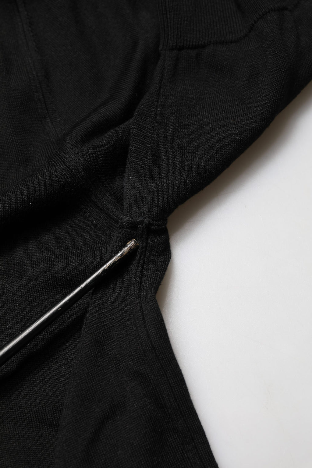 Black Wool Short Sleeves Men Polo  T-shirt