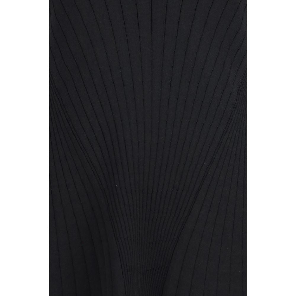 Black Viscose Casual Dress