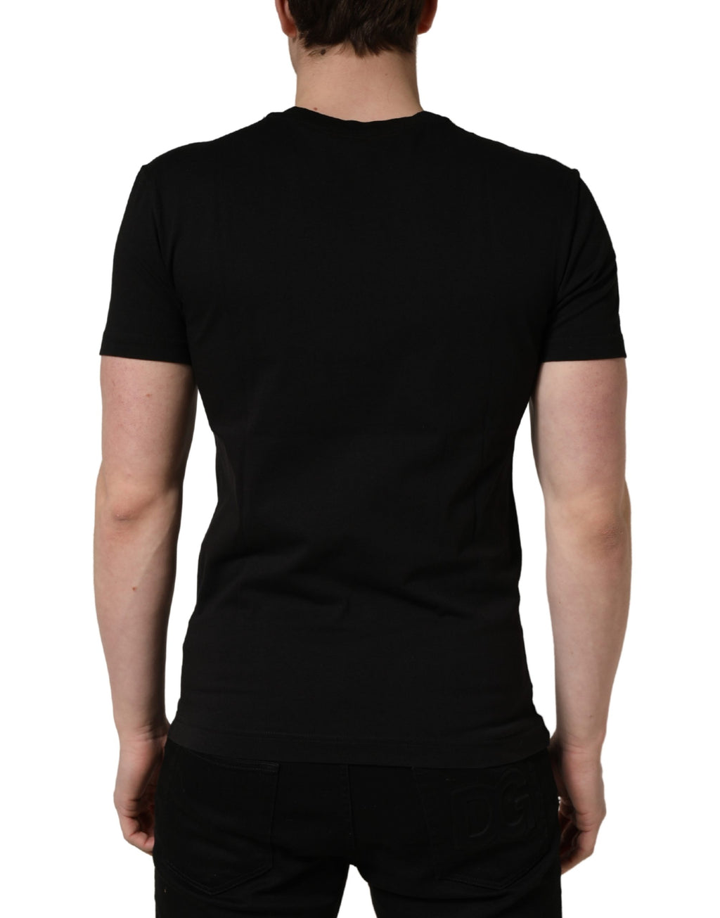 Black DG London Cotton Men Crew Neck  T-shirt