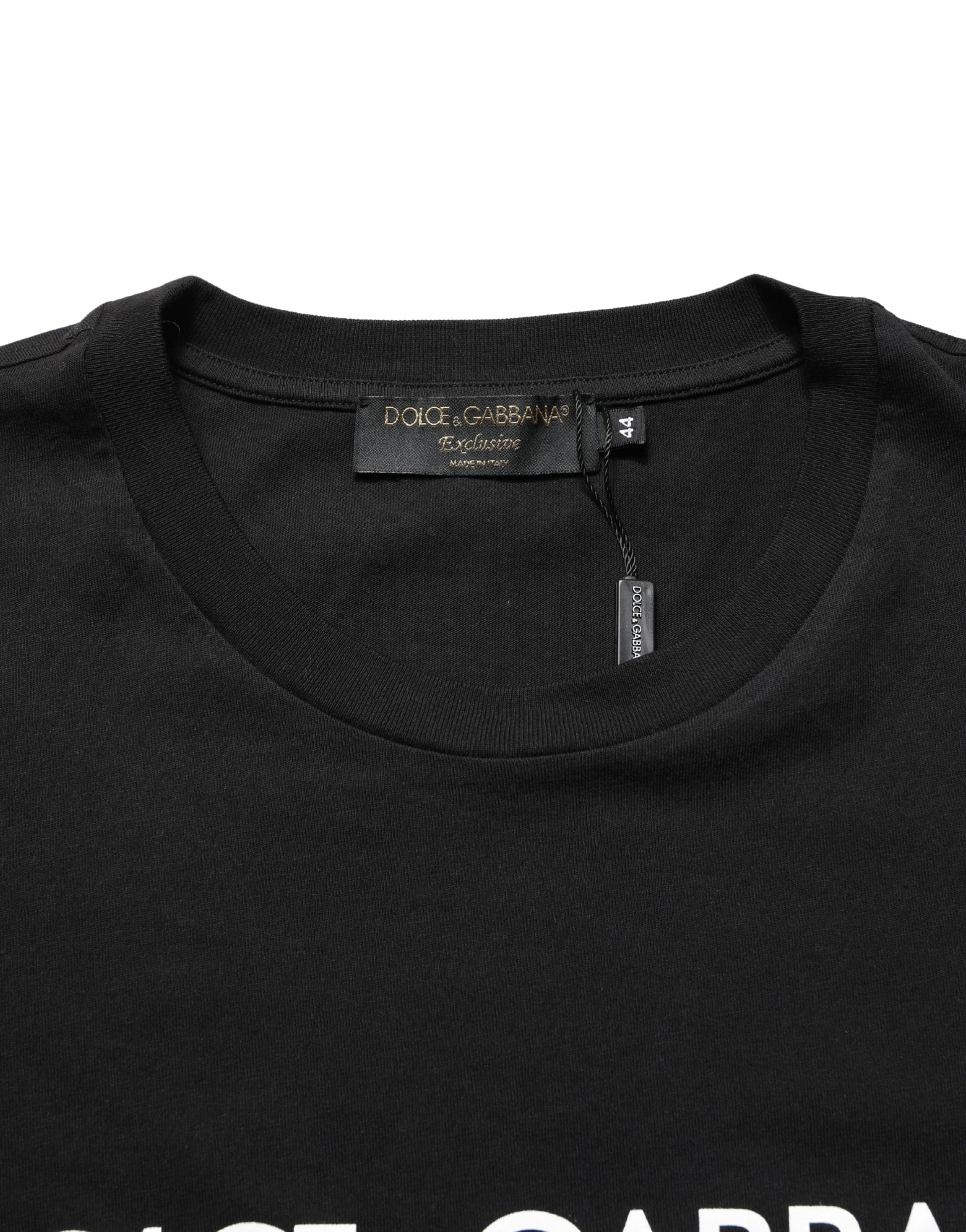 Black DG London Cotton Men Crew Neck  T-shirt