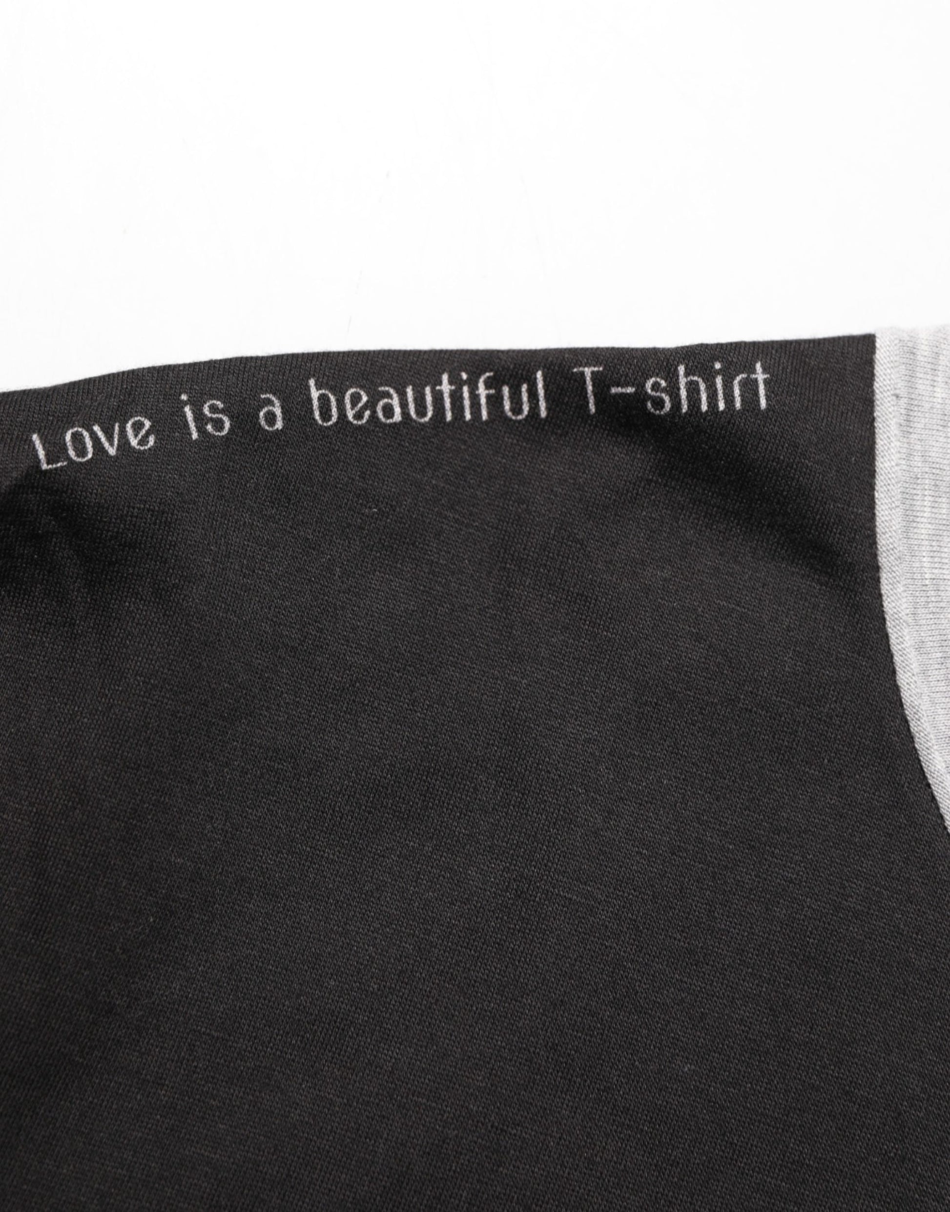 Black Two Tone DG Logo Print Cotton  T-shirt