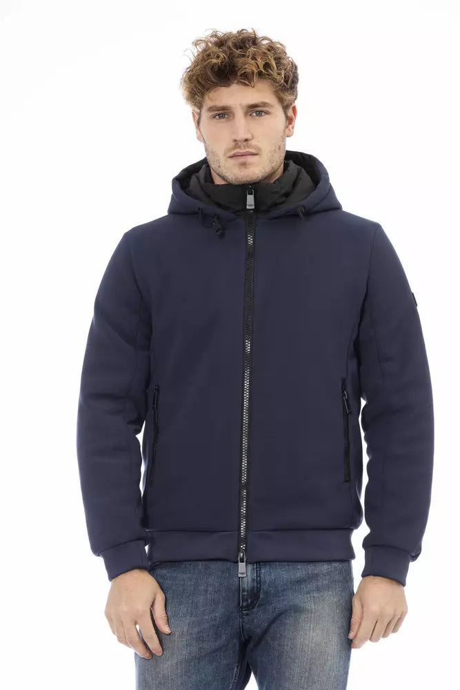 Blue Polyester Bomber