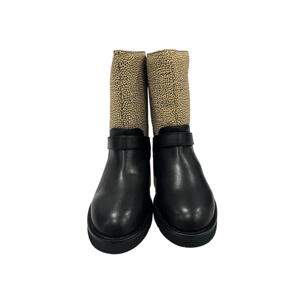 Beige Leather Women Boot
