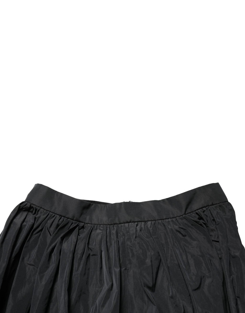 Black High Waist Pleated A-line Long Maxi Women Skirt