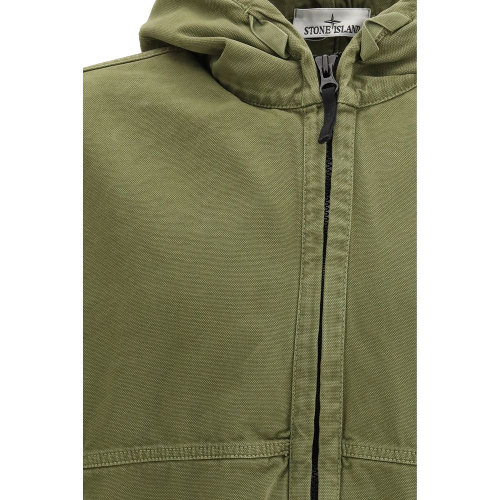 Bicolor Cotton Shell Jacket