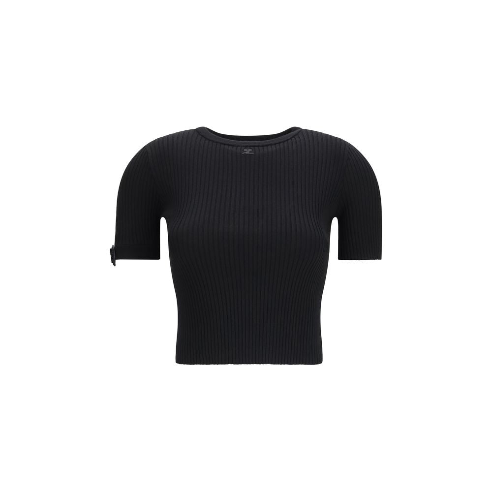 Black Viscose T-Shirt